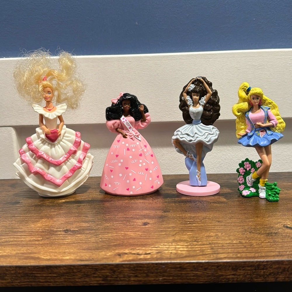 Vintage McDonald's Happy Meal Toys 90s Mattel Barbie Dolls Plastic Mixed Set 4